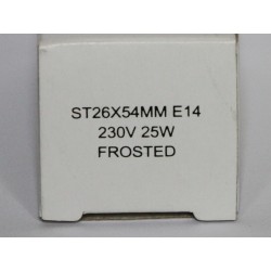 ST 26X54 MM E14 230V 25W FROSTED