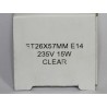 ST 26X57 MM, E14 15W 230V CHIARO 