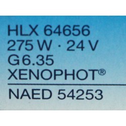 OSRAM XENOPHOT 64656 HLX 275W 24V G6.35 — Ampoule halogène basse tension – gros plan