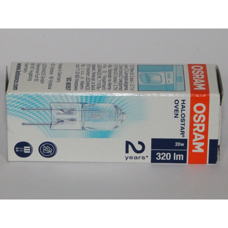 Osram HALOSTAR 64428 20W 12V G4 für backofen