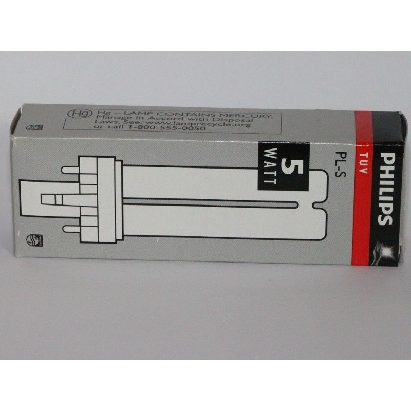 Lampe UV-C Philips TUV PL-S 5W/2P G23 Désinfection professionnelle air, eau et surfaces