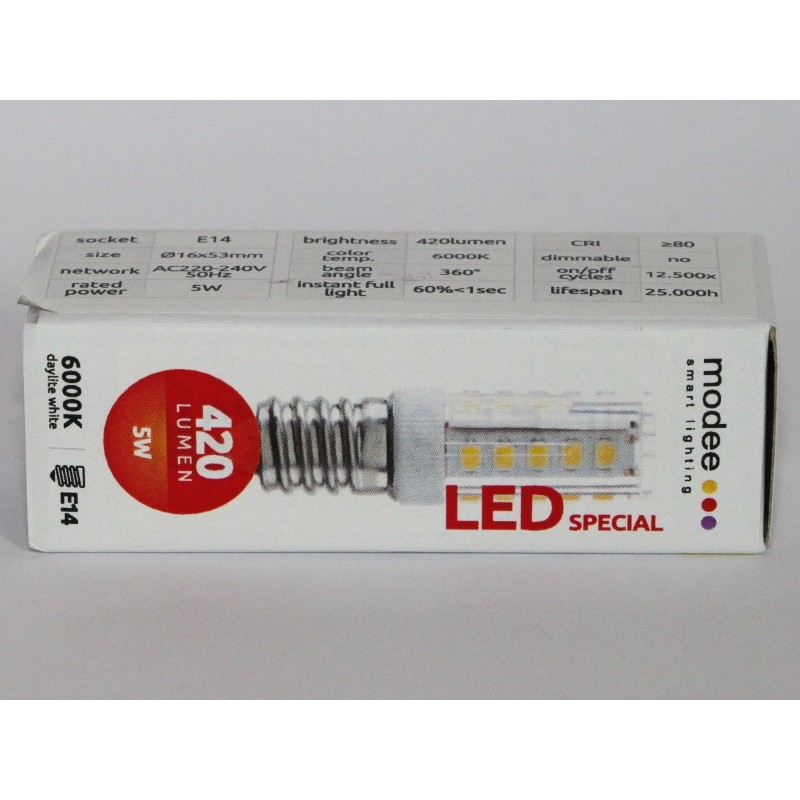 LED Keramiska 5W/860 E14 mycket vitt ljus