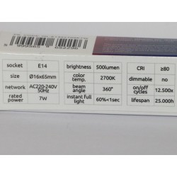 Βολβός των ΟΔΗΓΉΣΕΩΝ Κεραμικός 7W/E14 827