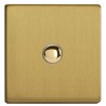 Switch dimmer "touch" in geborsteld messing