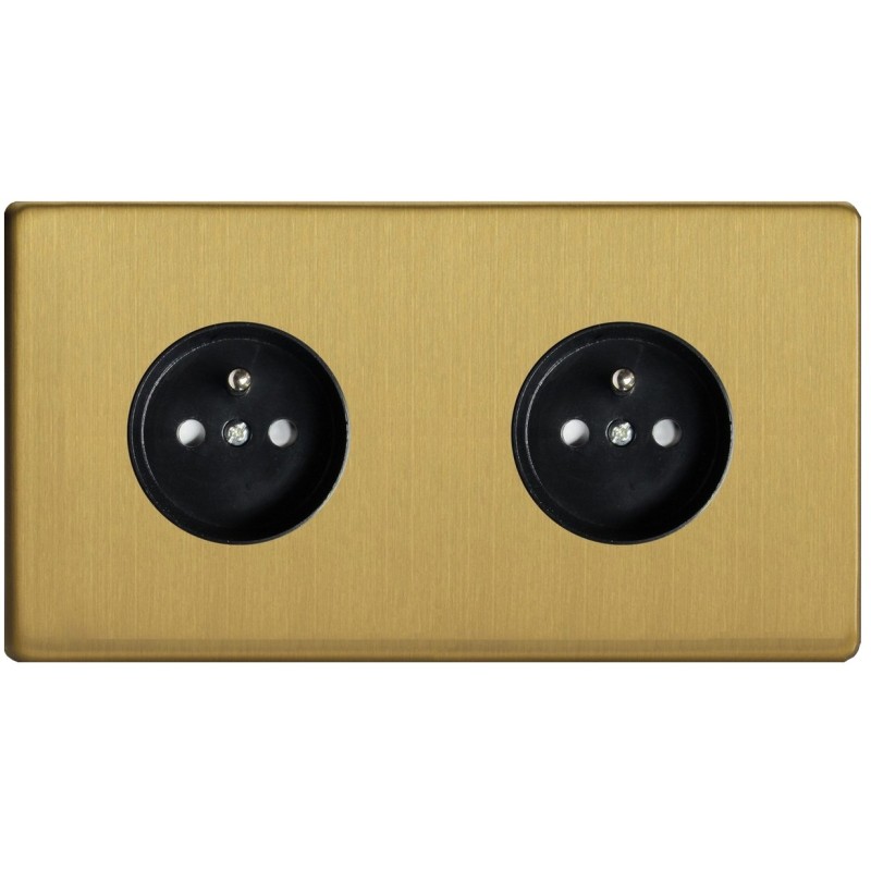 Outlet borstad mässing 16A