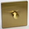 Διακόπτης dimmer περιστροφική σε brushed ορείχαλκου