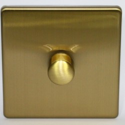 Interrupteur variateur rotatif en laiton brossé