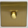 Switch dimmer rotary in geborsteld messing
