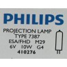 Philips 7387 6V 10W G4 ESA/FHD Focusline Mikroprojektion