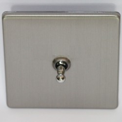 Interruptor de palanca única de acero cepillado
