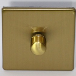 Interruptor dimmer rotativo em latão escovado