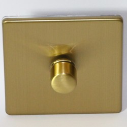 Interrupteur variateur rotatif en laiton brossé