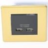 Двойная USB-розетка для зарядки GOVENA MET2XUSBCHARGB-B Матовая латунь – Metal Line – вид 2