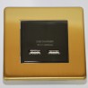 Presa doppia USB di ricarica GOVENA MET2XUSBCHARGB-B Ottone spazzolato – Metal Line – vista 4