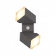 Wandleuchte GU10-LED x 2-Grau-Anthrazit