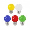 Ampoule LED sphérique E27 G45 1W  x 5 couleurs