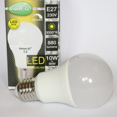 Lampadina LED E27 10W bianco caldo, dimmerabile