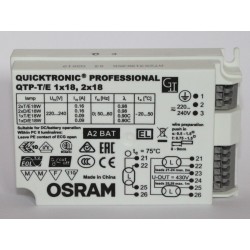 Ballast électronique QTP-T/E 1×18 2×18 pour fluocompacte 18W - OSRAM Quicktronic