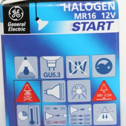 Lâmpada de halogéneo, GE MR16 JANTES de 35W 