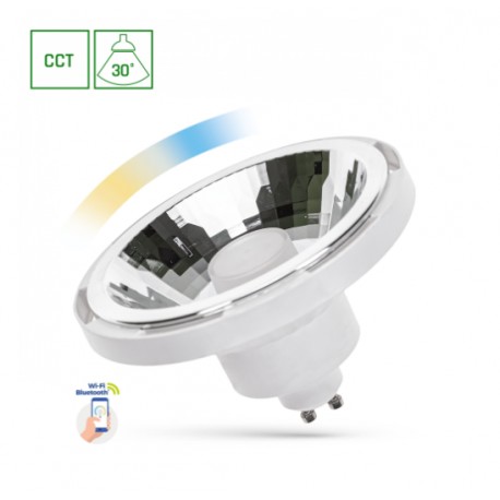 LED ES111 GU10 10W 30° CCT dimmable wifi