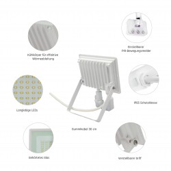 Projektorn 50W 4000K med rörelsesensor