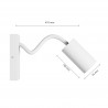 Applique Murale Intérieure Squalla Variosa Flexi Switch GU10 - Design Moderne Blanc, 230V IP20