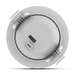 Spot LED encastrable orientable rond 4W 3 températures de couleur (3CCT)  IP44 480 lm Blanc