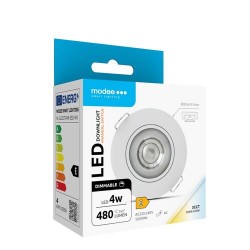 Spot LED encastrable orientable rond 4W 3 températures de couleur (3CCT)  IP44 480 lm Blanc