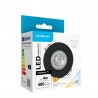 Spot LED encastrable orientable rond 4W 3 températures de couleur (3CCT)  IP44 480 lm Noir