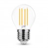 Светодиодная лампа LED Filament E27 G45 4W 2700K Тёплый белый 470 Люмен Освещение 360° ErP