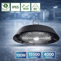 Highbay 100W 15500 Lumen 4000 Kelvin IP65 IK09 90°