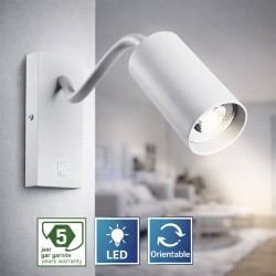 CHLOE wall lamp for indoor use, white, GU10, 230V, IP20, 55x100 mm