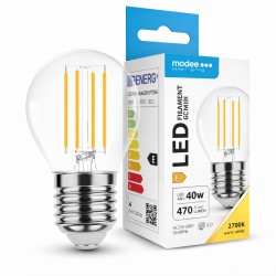 Светодиодная лампа LED Filament E27 G45 4W 2700K Тёплый белый 470 Люмен Освещение 360° ErP