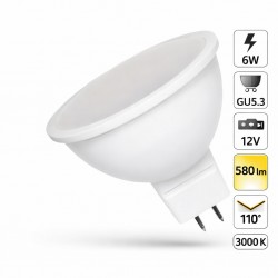 LED MR16 6W 830 WW GU5.3 12V 3000 Kelvin 110°