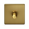 Switch dimmer rotary in geborsteld messing