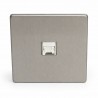 Prise internet RJ 45 cat. 6 en acier brossé