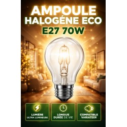 Żarówka Halogenowa ECO E27 70W Ściemnialna – Ciepłe Światło 2700K