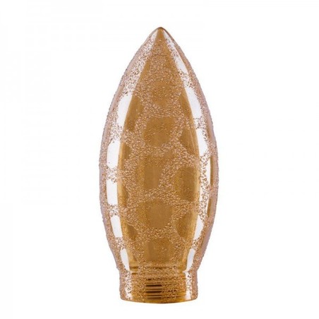Vidrio decorativo Paulmann dorado forma de vela para portalámparas halógeno
