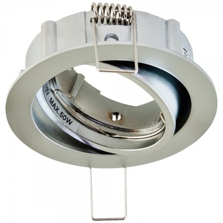 Foco empotrado EVN negro orientable 12V, vista de instalación