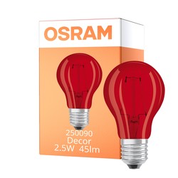 Lamp LED Rood Osram Star E27 2,5W