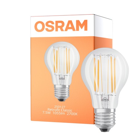 Bulb filament Osram Star Classic E27 8W (75W) 827