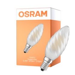 Gedraaide kaars filament Osram Superstar+ E14 3,4W (40W) 927