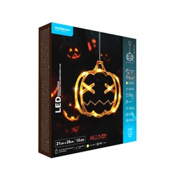 LED-Halloween-Fensterdekoration mit Batteriebetrieb Modee H102 (12 LED, H21x20mm)