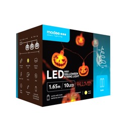 Светодиодная гирлянда к Хэллоуину на батарейках Modee H001 (10 LED/165cm/15cm) тёплый белый