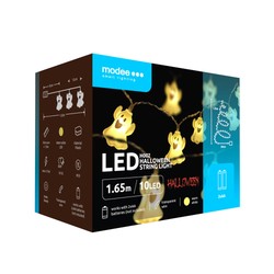 LED-lichtsnoer Halloween op batterijen Modee H002 (10 LED/165cm/15cm) warm wit