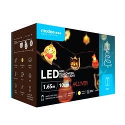 Светодиодная гирлянда к Хэллоуину на батарейках Modee H003 (10 LED/165cm/15cm) тёплый белый
