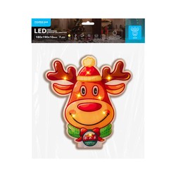 LED-Weihnachts-Fensterdekoration mit Batteriebetrieb Modee C4002 (7 LED, 180x190x10mm)
