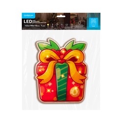 Batteridriven LED-julfönsterdekoration Modee C4003 (7 LED, 155x190x10mm)