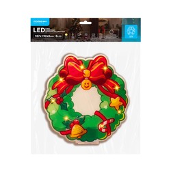LED-Weihnachts-Fensterdekoration mit Batteriebetrieb Modee C4008 (8 LED, 187x190x8mm)