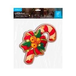 LED-Weihnachts-Fensterdekoration mit Batteriebetrieb Modee C4009 (8 LED, 155x217x8mm)